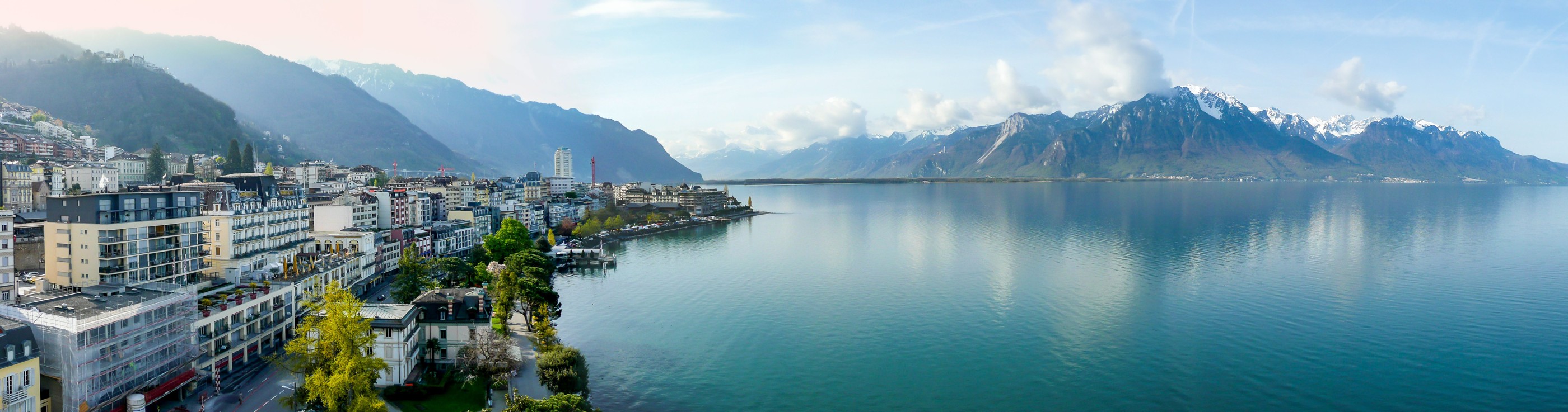 Vue panoramique de Montreux et du Léman